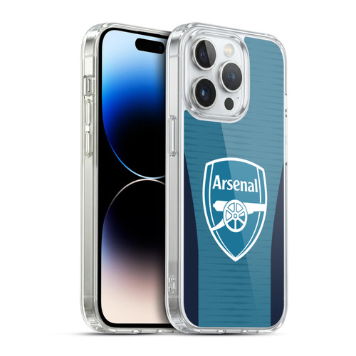 Arsenal FC Training Patterns Blue Soft Gel Case for Apple iPhone 14 Pro & MagSafe