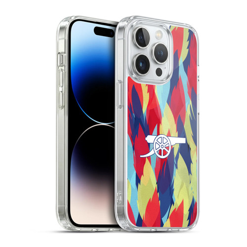 Arsenal FC Training Patterns Multicolour Soft Gel Case for Apple iPhone 14 Pro & MagSafe