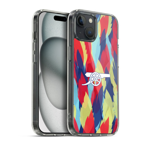 Arsenal FC Training Patterns Multicolour Soft Gel Case for Apple iPhone 15 Plus & MagSafe