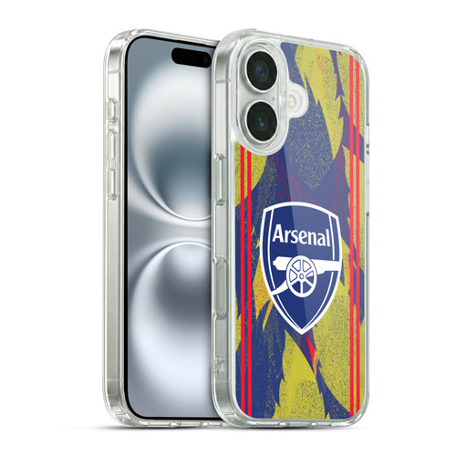 Arsenal FC Training Patterns Urban Soft Gel Case for Apple iPhone 16 & MagSafe