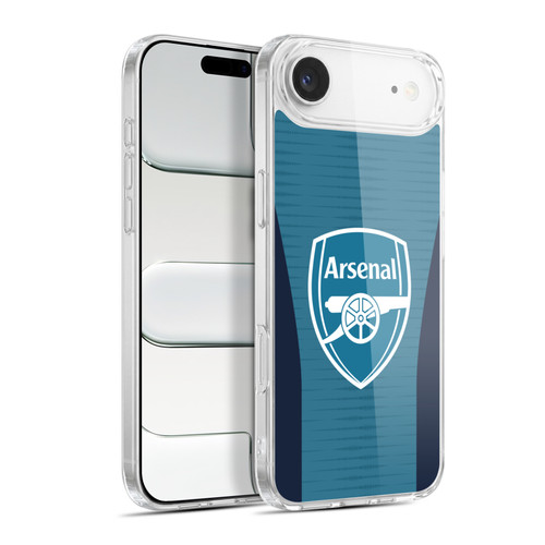 Arsenal FC Training Patterns Blue Soft Gel Case for Apple iPhone 17 Air