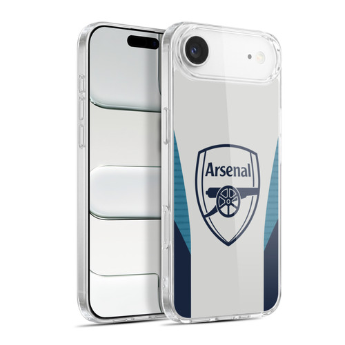 Arsenal FC Training Patterns Grey Soft Gel Case for Apple iPhone 17 Air