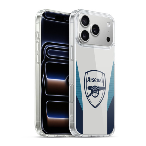 Arsenal FC Training Patterns Grey Soft Gel Case for Apple iPhone 17 Pro Max