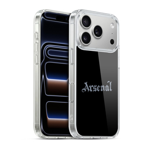 Arsenal FC Training Patterns Black Soft Gel Case for Apple iPhone 17 Pro