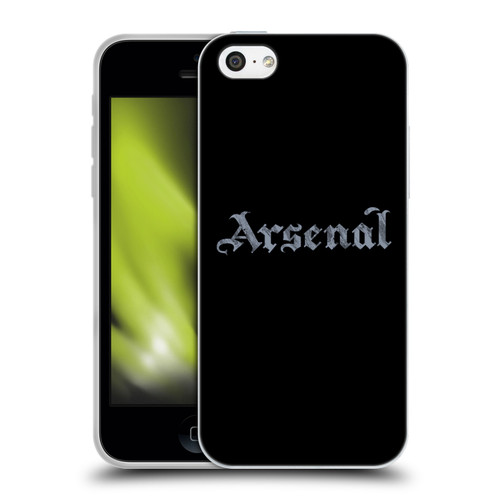 Arsenal FC Training Patterns Black Soft Gel Case for Apple iPhone 5c