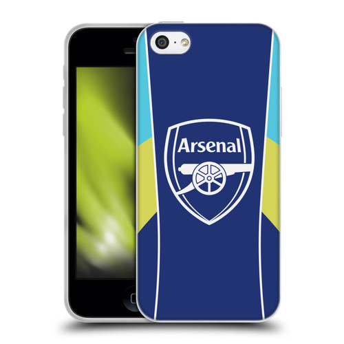 Arsenal FC Training Patterns Blue Yellow Soft Gel Case for Apple iPhone 5c