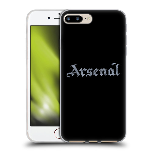 Arsenal FC Training Patterns Black Soft Gel Case for Apple iPhone 7 Plus / iPhone 8 Plus & MagSafe