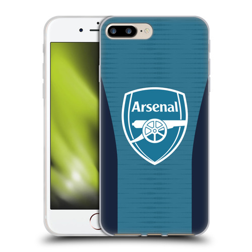 Arsenal FC Training Patterns Blue Soft Gel Case for Apple iPhone 7 Plus / iPhone 8 Plus & MagSafe
