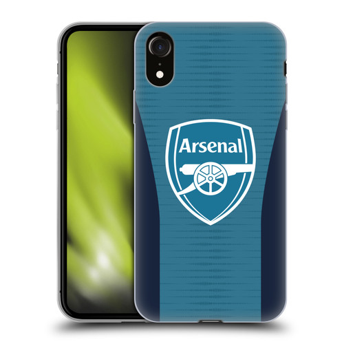 Arsenal FC Training Patterns Blue Soft Gel Case for Apple iPhone XR