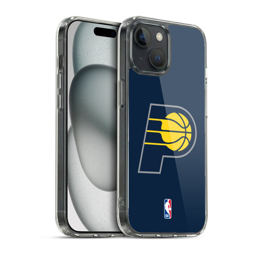 NBA Indiana Pacers Logo Navy Blue Soft Gel Case for Apple iPhone 15 & MagSafe