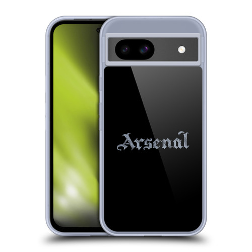 Arsenal FC Training Patterns Black Soft Gel Case for Google Pixel 8a