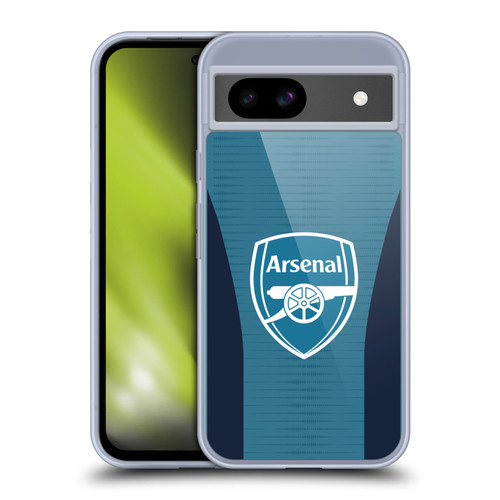 Arsenal FC Training Patterns Blue Soft Gel Case for Google Pixel 8a