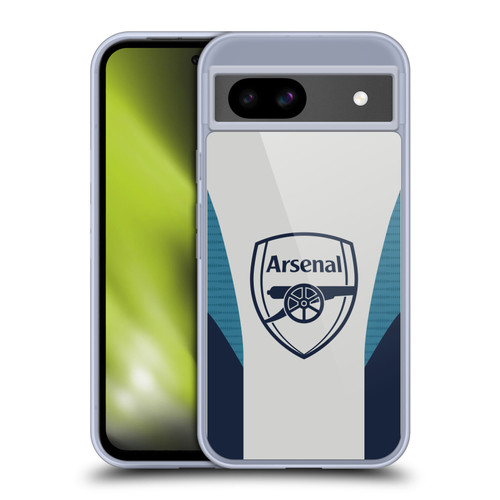 Arsenal FC Training Patterns Grey Soft Gel Case for Google Pixel 8a