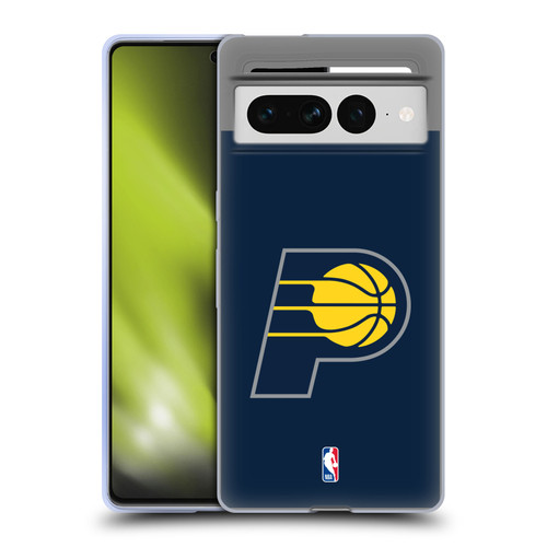 NBA Indiana Pacers Logo Navy Blue Soft Gel Case for Google Pixel 7 Pro