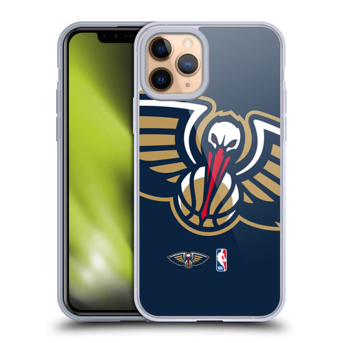 NBA New Orleans Pelicans Logo Oversized Soft Gel Case for Apple iPhone 11 Pro & MagSafe