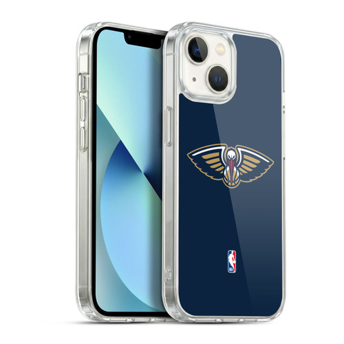 NBA New Orleans Pelicans Logo Navy Blue Soft Gel Case for Apple iPhone 13