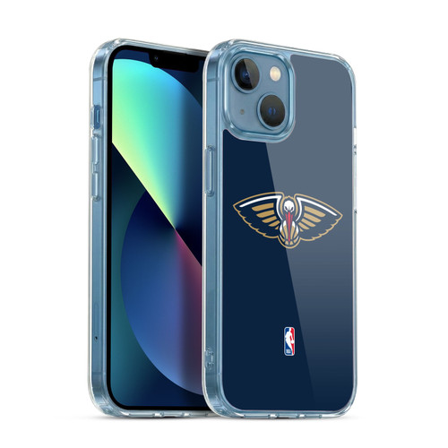NBA New Orleans Pelicans Logo Navy Blue Soft Gel Case for Apple iPhone 13 Mini & MagSafe
