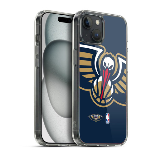 NBA New Orleans Pelicans Logo Oversized Soft Gel Case for Apple iPhone 15 Plus & MagSafe