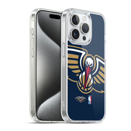 NBA New Orleans Pelicans Logo Oversized Soft Gel Case for Apple iPhone 15 Pro & MagSafe