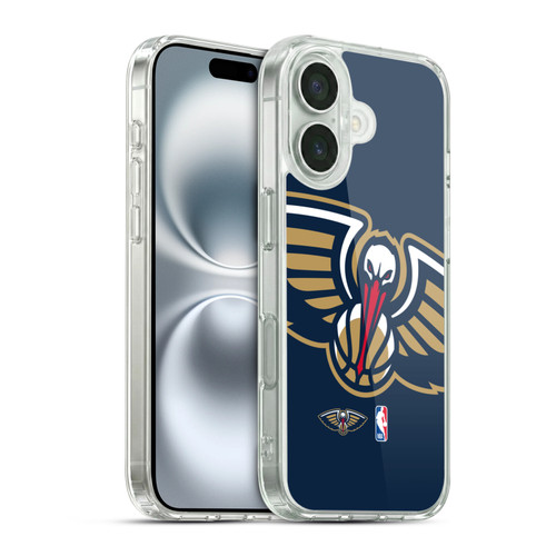NBA New Orleans Pelicans Logo Oversized Soft Gel Case for Apple iPhone 16 & MagSafe