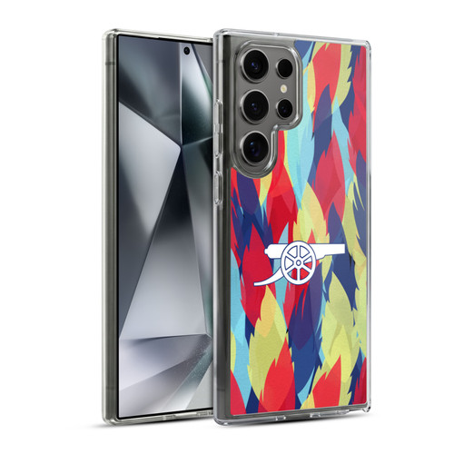 Arsenal FC Training Patterns Multicolour Soft Gel Case for Samsung Galaxy S24 Ultra 5G & MagSafe