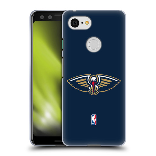 NBA New Orleans Pelicans Logo Navy Blue Soft Gel Case for Google Pixel 3