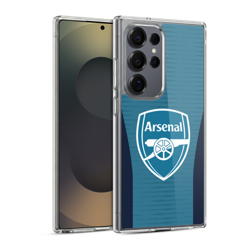 Arsenal FC Training Patterns Blue Soft Gel Case for Samsung Galaxy S25 Ultra & MagSafe