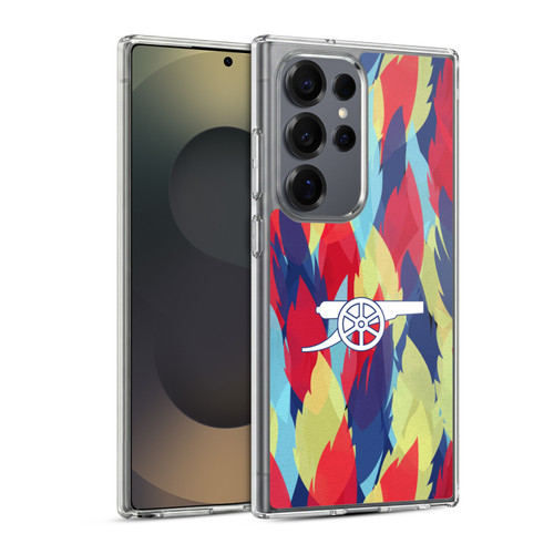 Arsenal FC Training Patterns Multicolour Soft Gel Case for Samsung Galaxy S25 Ultra & MagSafe