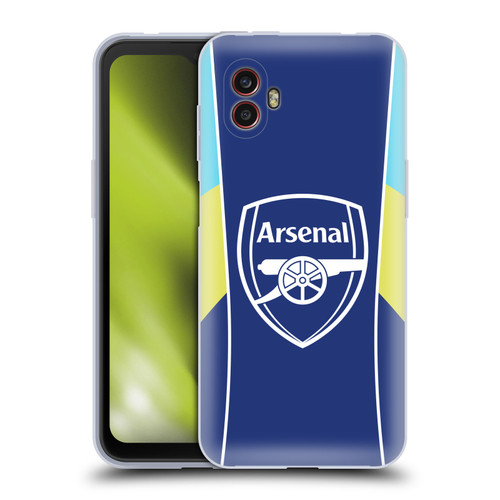 Arsenal FC Training Patterns Blue Yellow Soft Gel Case for Samsung Galaxy Xcover6 Pro/Pro2