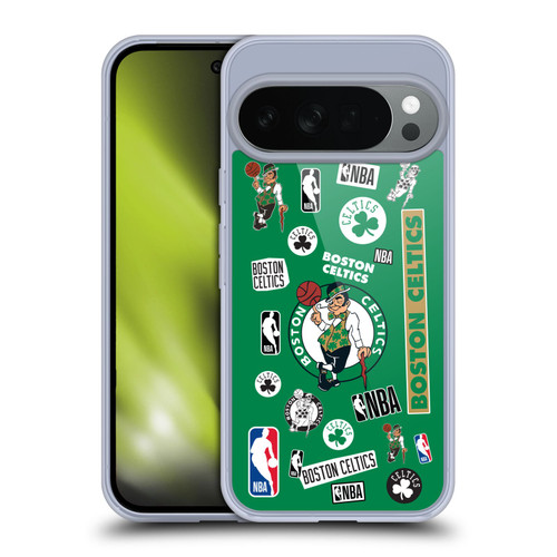 NBA Boston Celtics Sticker Collage Soft Gel Case for Google Pixel 10