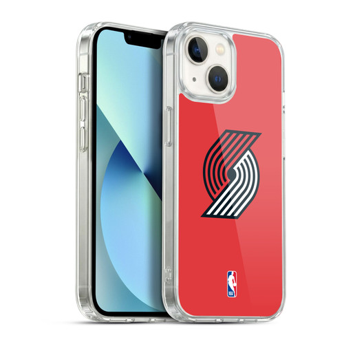 NBA Portland Trail Blazers Logo Red Soft Gel Case for Apple iPhone 13