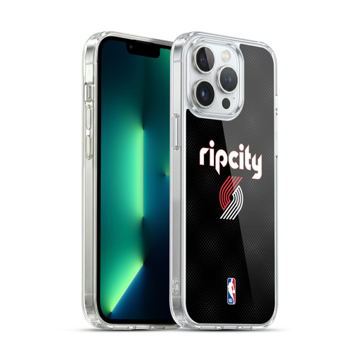 NBA Portland Trail Blazers Logo Black Rip City Design Soft Gel Case for Apple iPhone 13 Pro Max & MagSafe