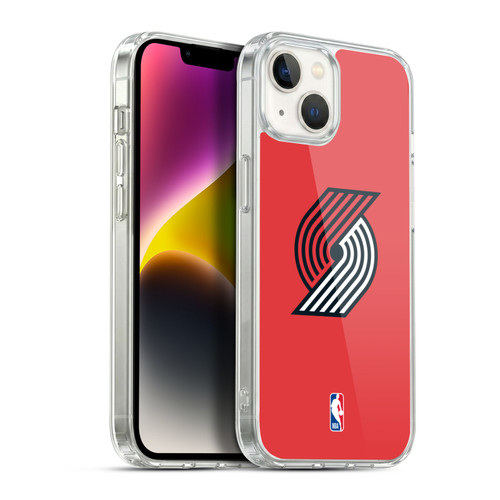 NBA Portland Trail Blazers Logo Red Soft Gel Case for Apple iPhone 14 Plus & MagSafe
