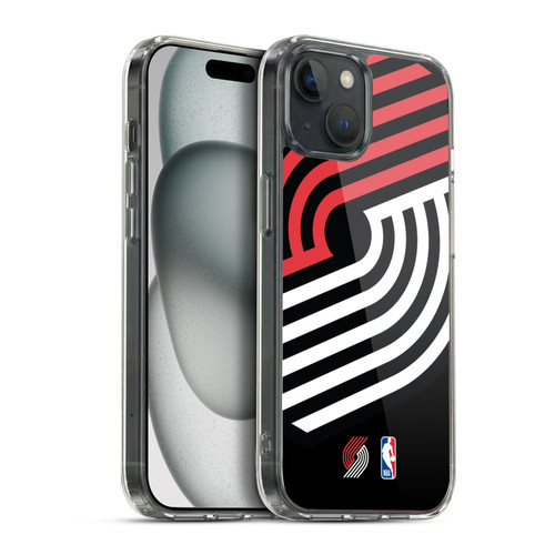 NBA Portland Trail Blazers Logo Oversized Soft Gel Case for Apple iPhone 15 Plus & MagSafe