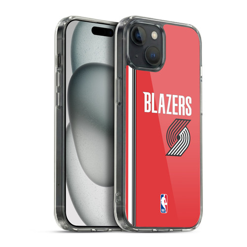 NBA Portland Trail Blazers Logo Retro Design Soft Gel Case for Apple iPhone 15 Plus & MagSafe