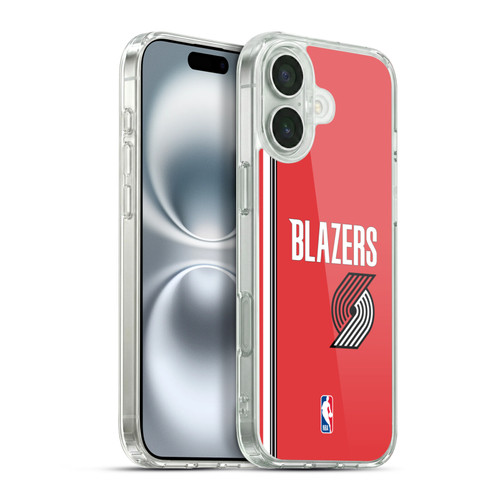 NBA Portland Trail Blazers Logo Retro Design Soft Gel Case for Apple iPhone 16 Plus & MagSafe