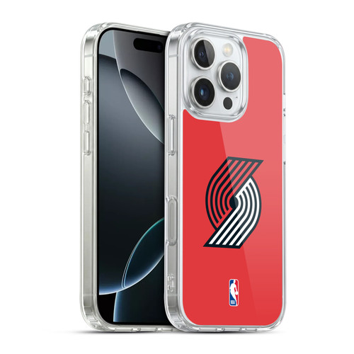 NBA Portland Trail Blazers Logo Red Soft Gel Case for Apple iPhone 16 Pro & MagSafe
