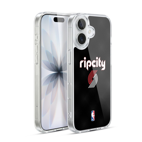 NBA Portland Trail Blazers Logo Black Rip City Design Soft Gel Case for Apple iPhone 17