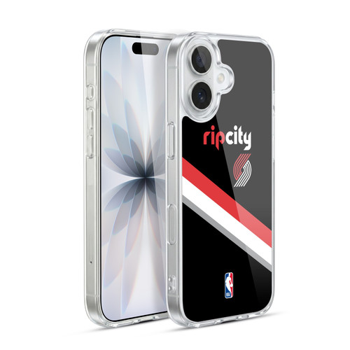 NBA Portland Trail Blazers Logo Black Design Soft Gel Case for Apple iPhone 17