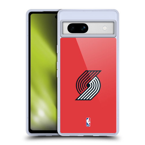 NBA Portland Trail Blazers Logo Red Soft Gel Case for Google Pixel 7a