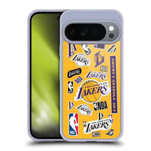 NBA Los Angeles Lakers Sticker Collage Soft Gel Case for Google Pixel 10