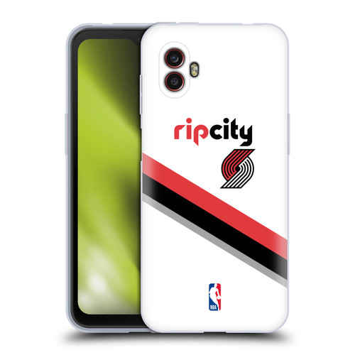NBA Portland Trail Blazers Logo White Design Soft Gel Case for Samsung Galaxy Xcover6 Pro/Pro2