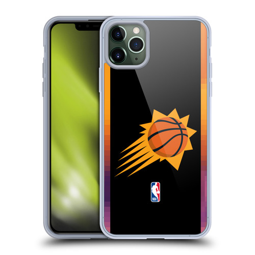 NBA Phoenix Suns Logo Black Design Soft Gel Case for Apple iPhone 11 Pro Max & MagSafe