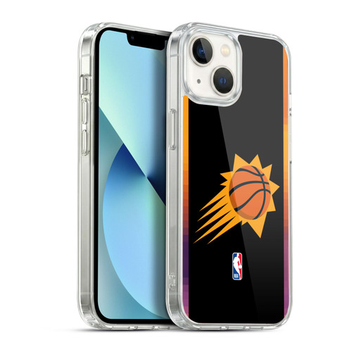 NBA Phoenix Suns Logo Black Design Soft Gel Case for Apple iPhone 13