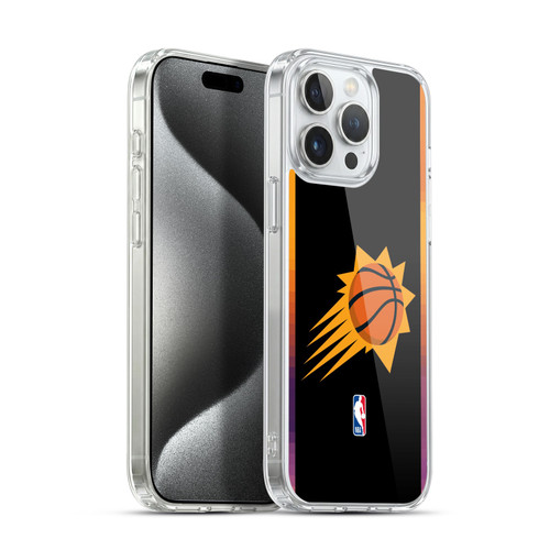 NBA Phoenix Suns Logo Black Design Soft Gel Case for Apple iPhone 15 Pro Max & MagSafe
