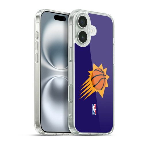 NBA Phoenix Suns Logo Purple Soft Gel Case for Apple iPhone 16 Plus & MagSafe