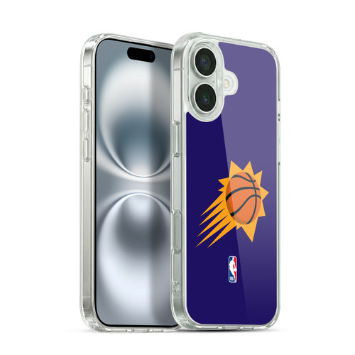 NBA Phoenix Suns Logo Purple Soft Gel Case for Apple iPhone 16 Plus & MagSafe