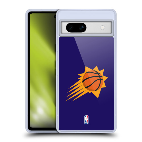NBA Phoenix Suns Logo Purple Soft Gel Case for Google Pixel 7a