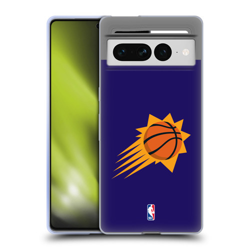NBA Phoenix Suns Logo Purple Soft Gel Case for Google Pixel 7 Pro