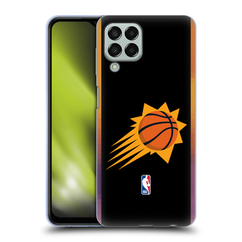 NBA Phoenix Suns Logo Black Design Soft Gel Case for Samsung Galaxy M33 (2022)